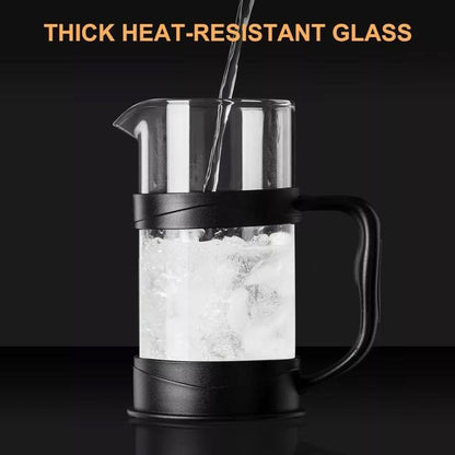 French Press Coffee/Tea Maker, Camping Mini Coffee/Tea Press of 304 Stainless St Filter Glass