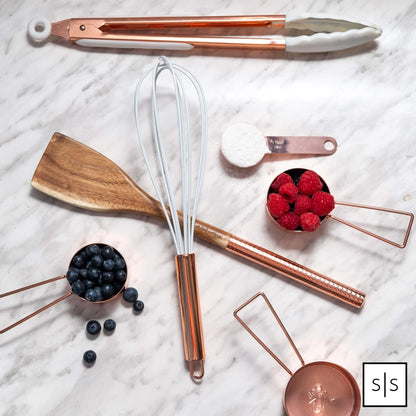 Copper Stainless Steel Measuring Cups and Spoons Set