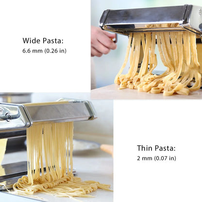 Pasta Machine,  9 Adjustable Thickness Settings Pasta Maker 150 Roller Noodles Maker